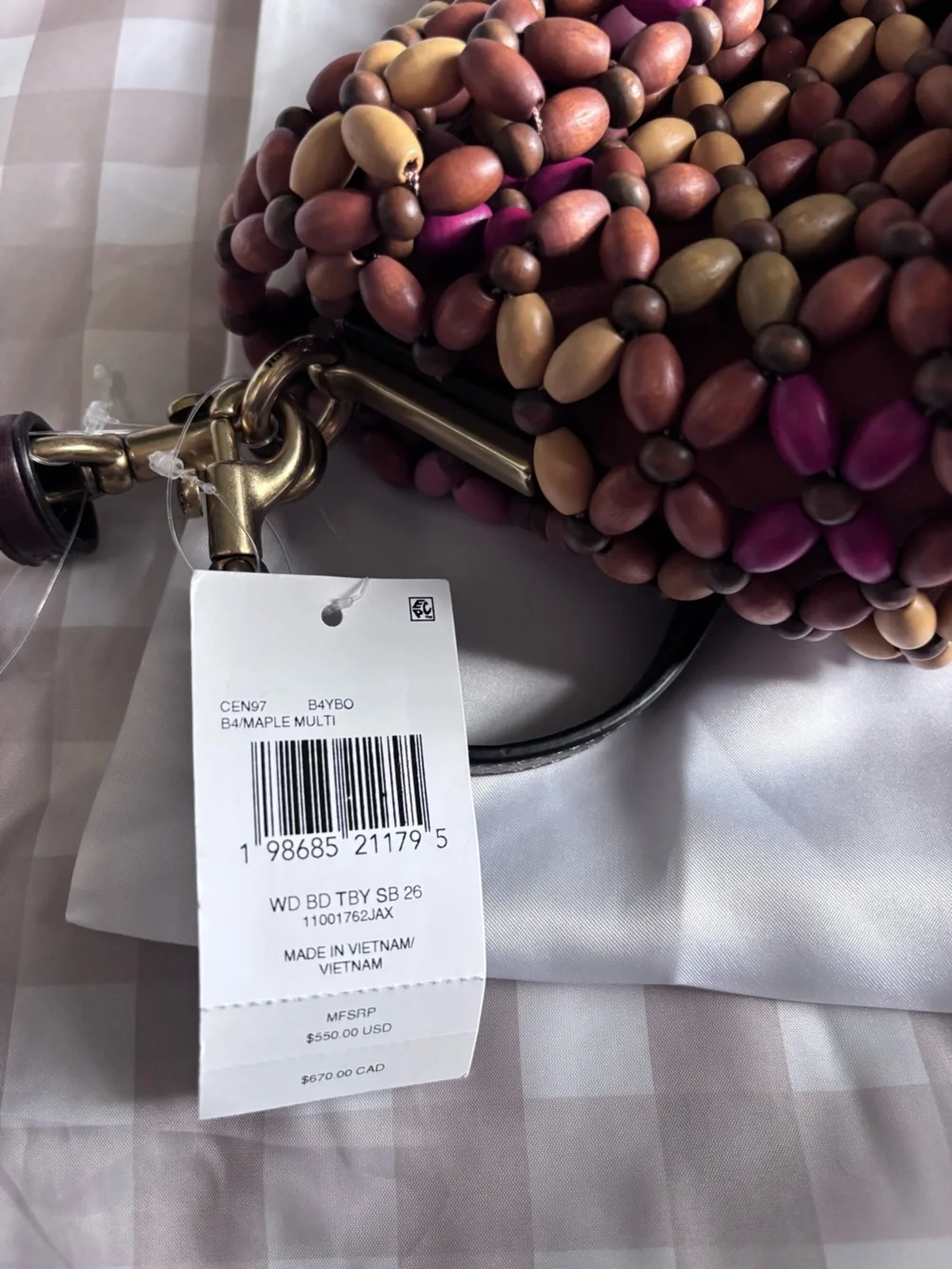 Coach Multicolor Beaded Mini Shoulder Bag Tabby 26